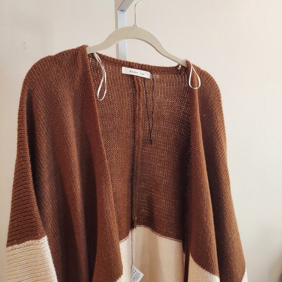 Mustard Seed Sweater Size Small Kimono Cardigan Color Block Boho - Picture 2 of 7